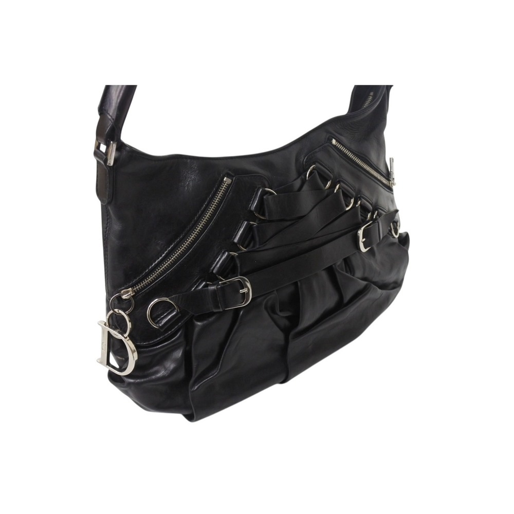 Christian Dior Galliano era all leather One Shoulder Hobo bag black - Picture 4 of 10
